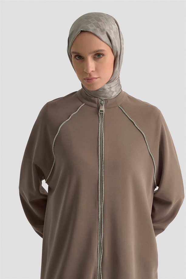 Armine Biyeli Örme Takım 25KD1176 Kahverengi