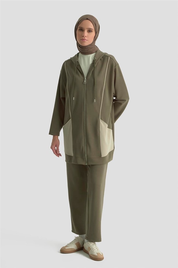 Armine Mixli Örme Takım 25KD1089 Haki