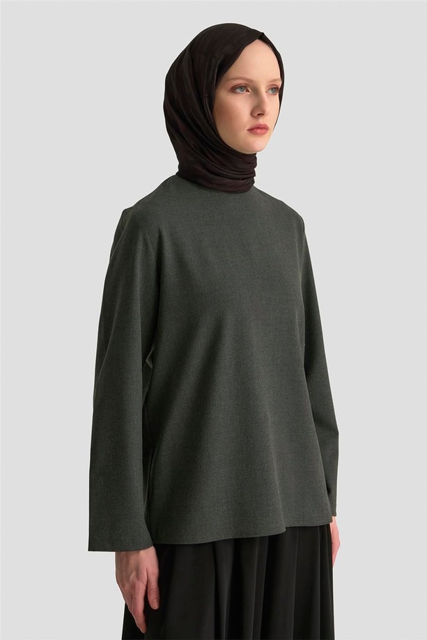 Armine Bağlama Detaylı Ceket 25KD1301 Antrasit