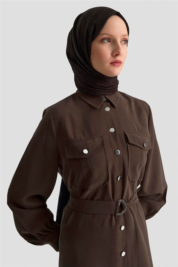 Armine Cepli Tunik Takım 25KD1306 Acı Kahve
