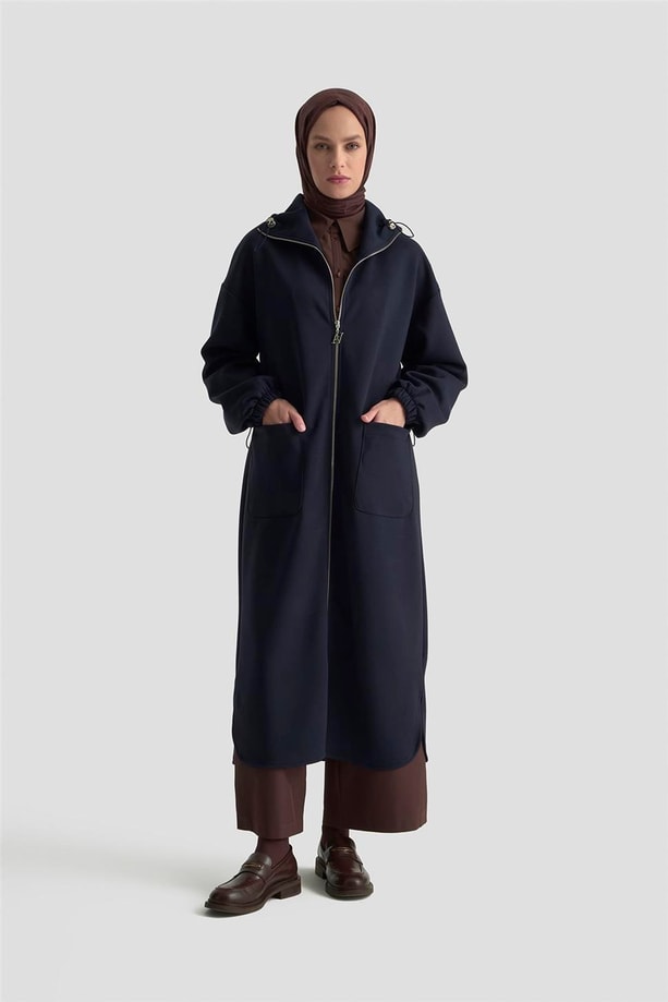 Armine Yüksek Yaka Örme Giyçık 25KD1503 Lacivert