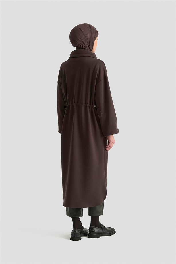 Armine Yüksek Yaka Örme Giyçık 25KD1503 KAHVERENGİ