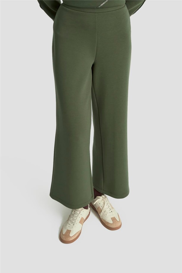 Armine İşlemeli Örme Takım 25KD1507 Haki