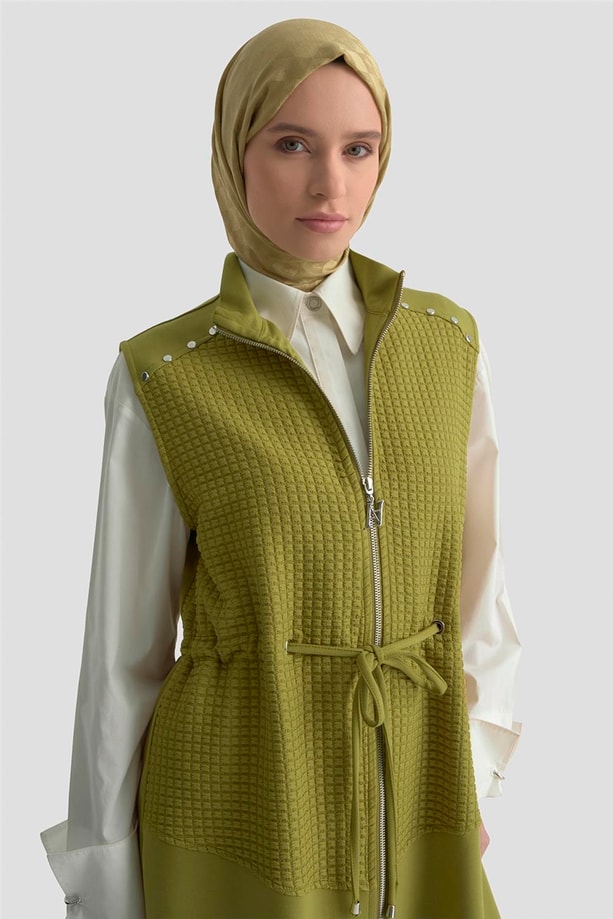 Armine Kapitone Mixli Örme Takım 25KD1603 Haki