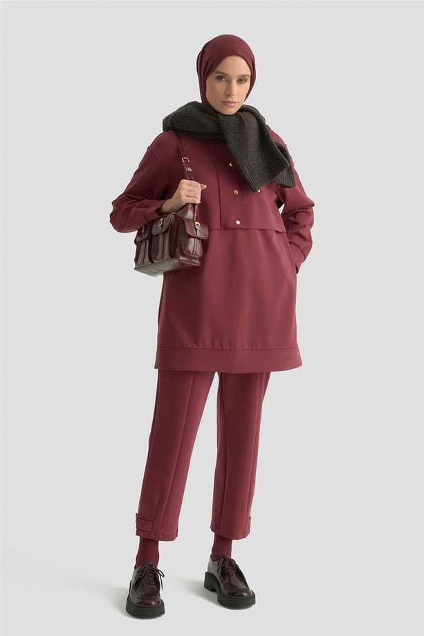 Armine Takım 25KT1661 Bordo