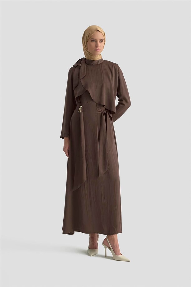Armine Elbise 25KD1912 Kahverengi