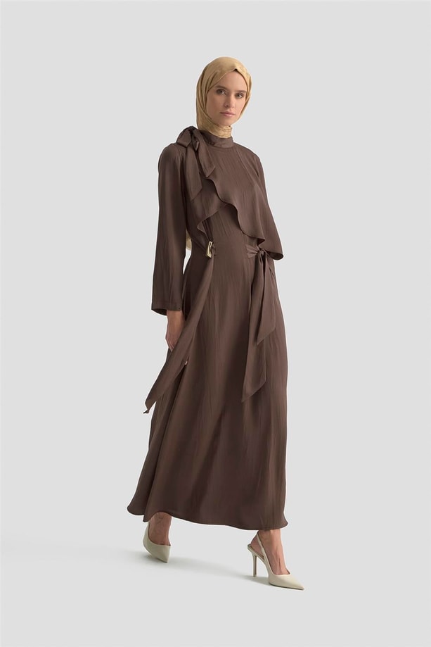 Armine Elbise 25KD1912 Kahverengi
