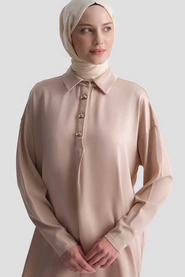 Kupra Mixli Triko Tunik 25K2006 Bej