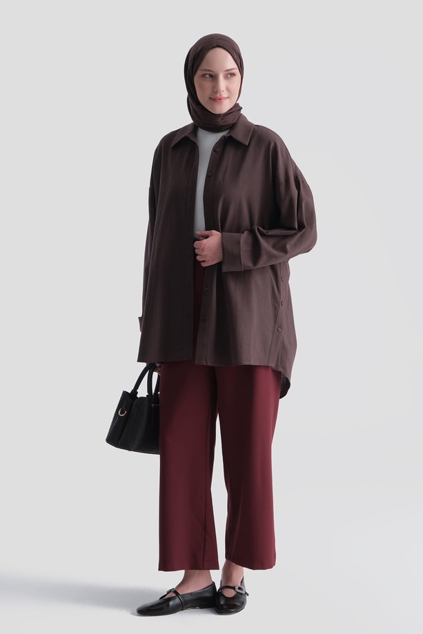 Armine Trend Pantolon 25KT210 Açık Bordo