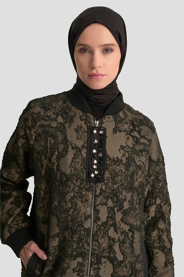 Armine Jakar Kumaşlı  Kap 25KD2101 Kahverengi