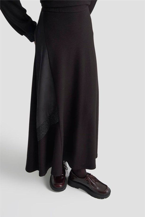 Armine Taşlı Örme Takım 25KD2103 Siyah