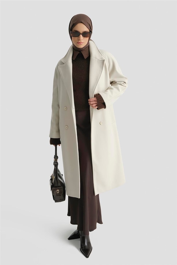 Armine Kaşe Kaban 25KD2601 Krem