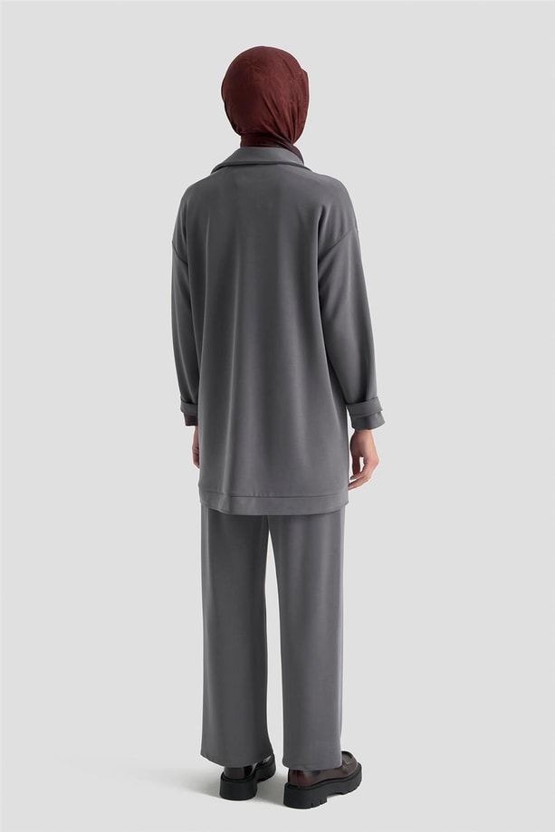 Armine Taş İşlemeli Örme Takım 25KD2804 Antrasit