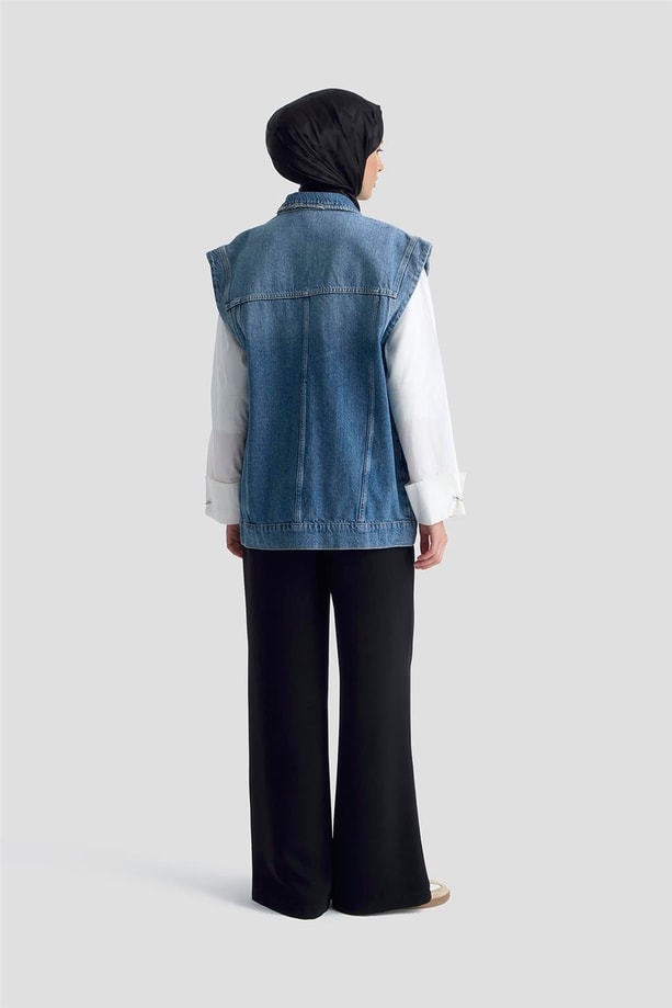 Armine Pileli Pantolon 25K2900 Siyah