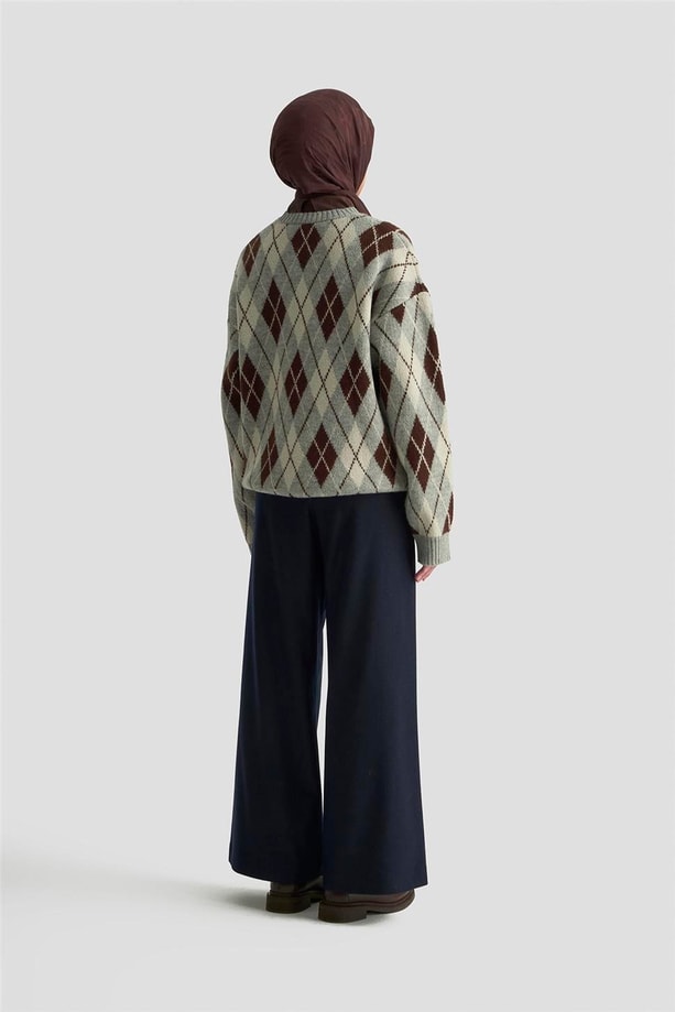 Armine Beli Lastikli Palazzo Pantolon 25K2703 Lacivert