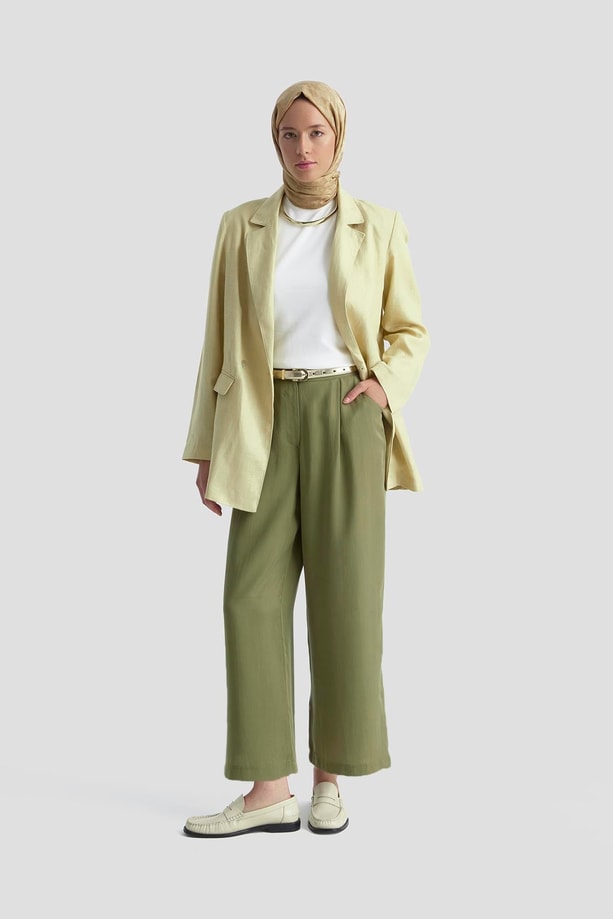 Armine Tencel Palazzo Pantolon 25KD4002 Haki