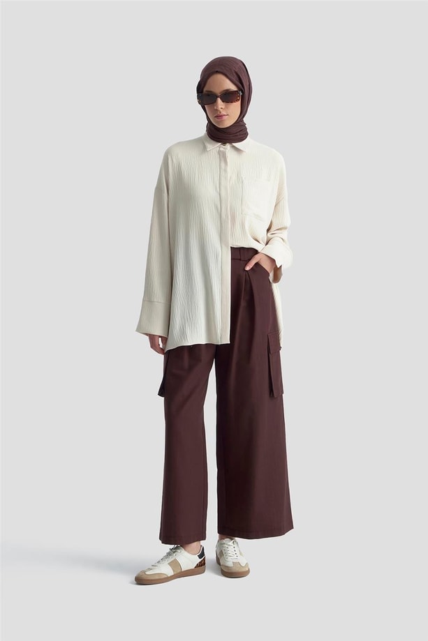 Armine Cepli Basic Gömlek 25KD4003 Kum