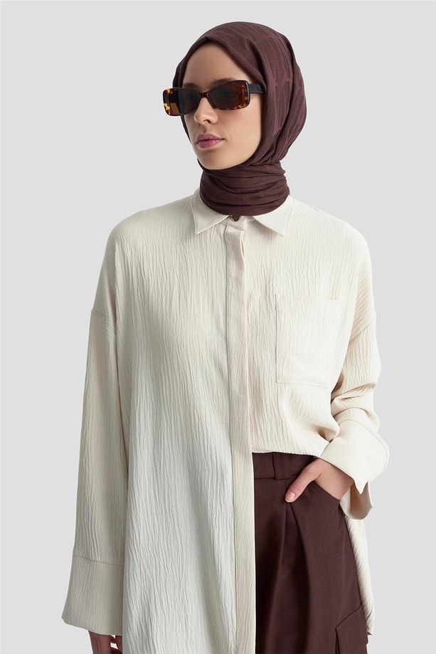 Armine Cepli Basic Gömlek 25KD4003 Kum