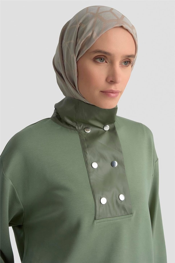 Armine Çıtçıt Detaylı Örme Takım 25KD4007 Haki