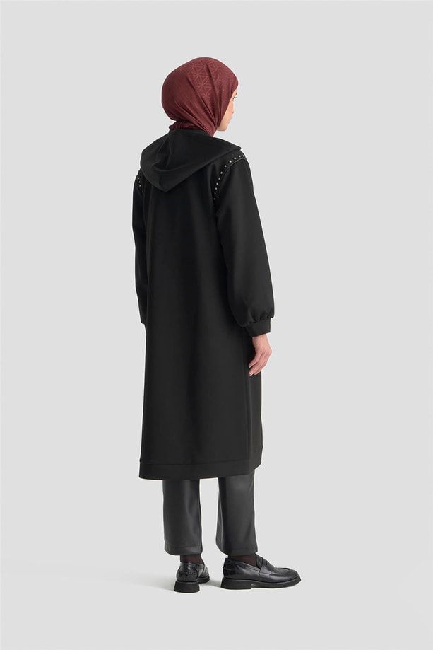 Armine Taş Detaylı Örme Kap 25KD4028 Siyah