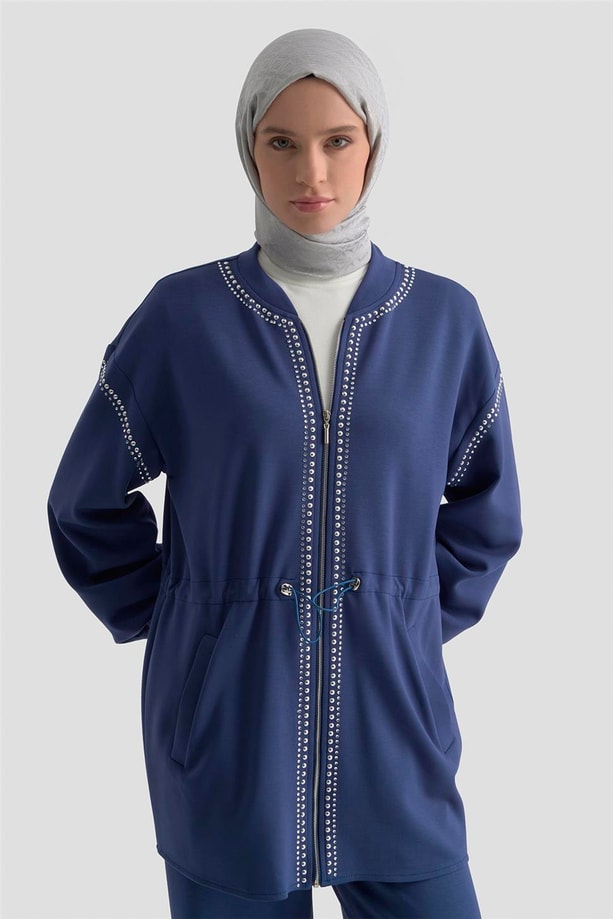 Armine Trok Detaylı Kap 25KD4038 Lacivert