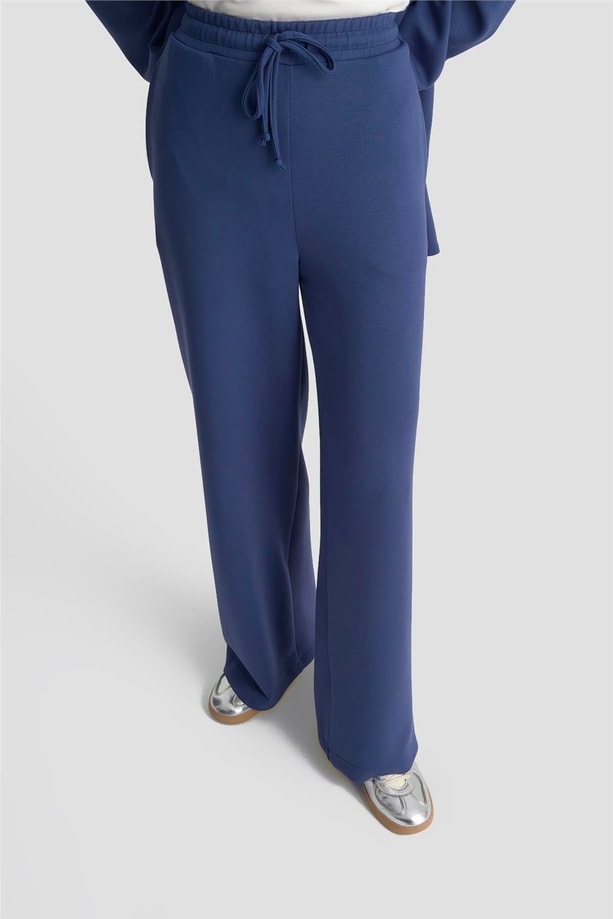 Armine Beli Lastikli Palazzo Pantolon 25KD4039 Lacivert