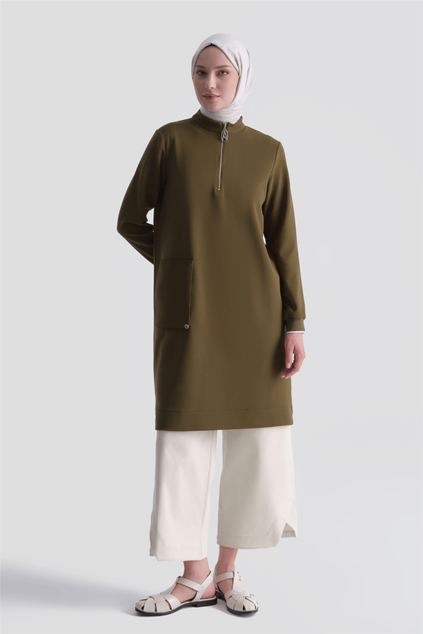 Armine Trend Tunik 25KT443 Yağ Yeşili