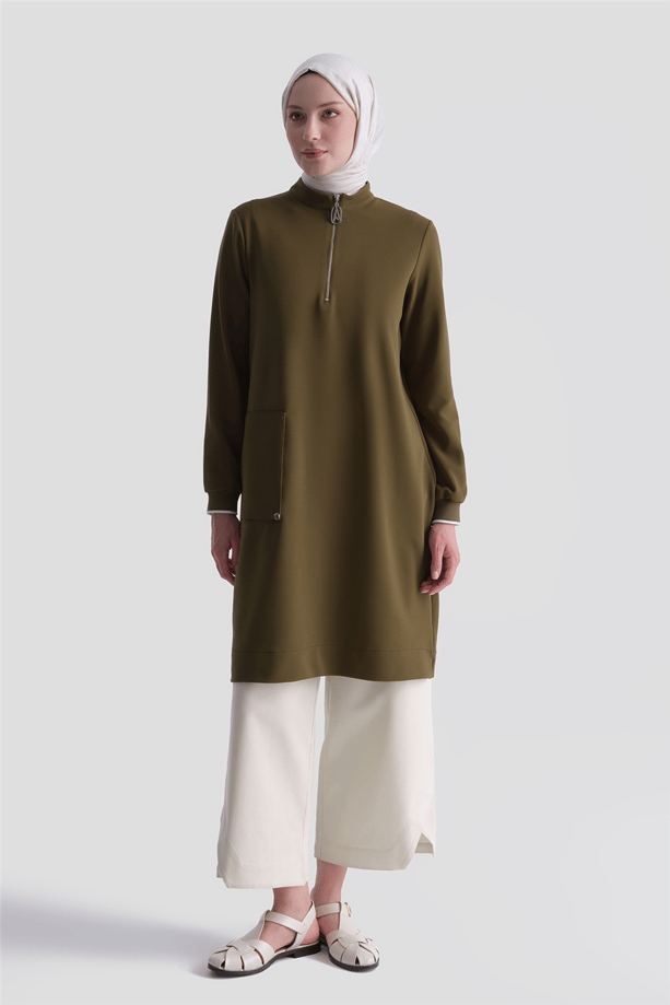 Armine Trend Tunik 25KT443 Yağ Yeşili