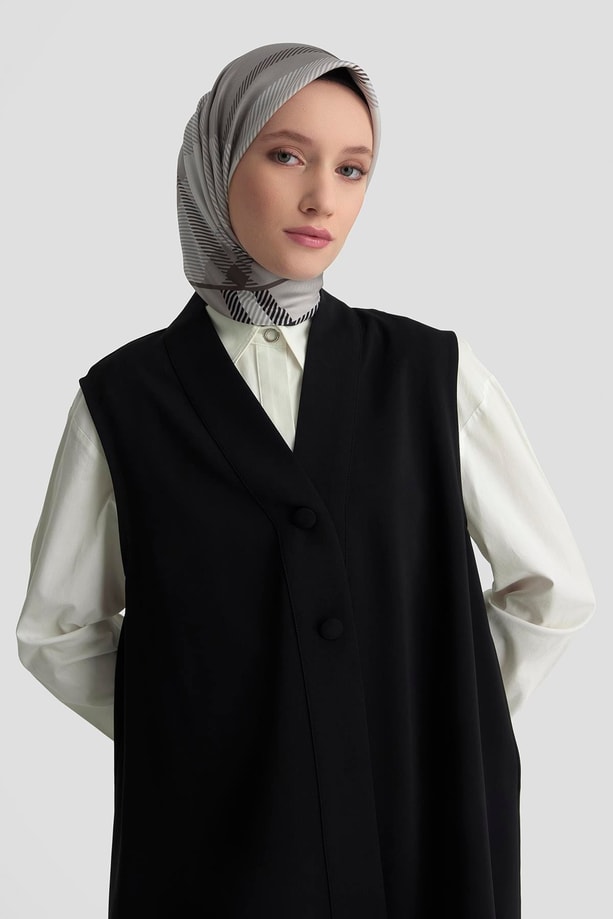 Armine Asimetrik Yelek 25K4801 Siyah