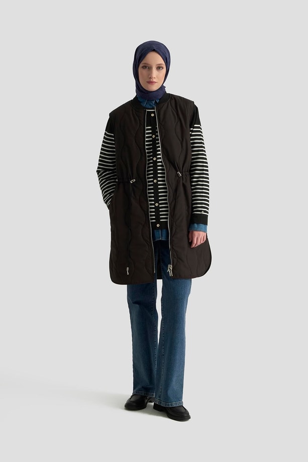 Armine Kapitone Yelek 25K4807 Siyah