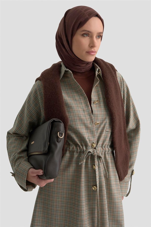 Armine Ekose Desen Büzgülü Tunik 25K4976 Ekose