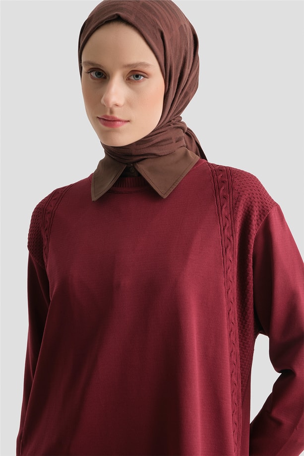 Armine Triko Tunik 25KD5005 Bordo