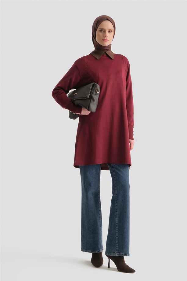 Armine Triko Tunik 25KD5005 Bordo