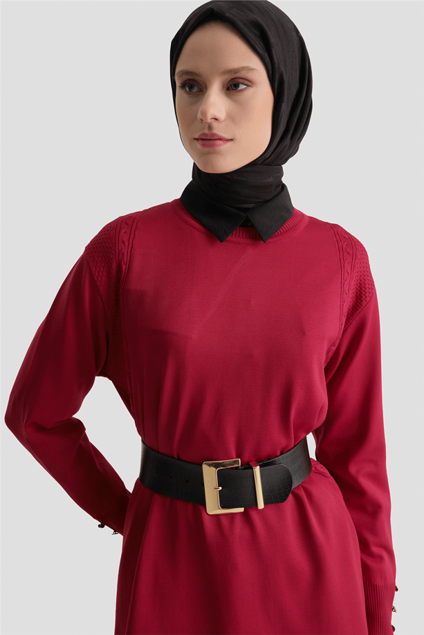 Armine Triko Tunik 25KD5005 Kırmızı