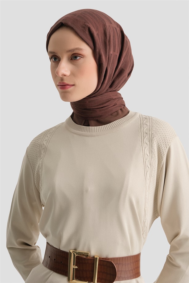 Armine Triko Tunik 25KD5005 Taş