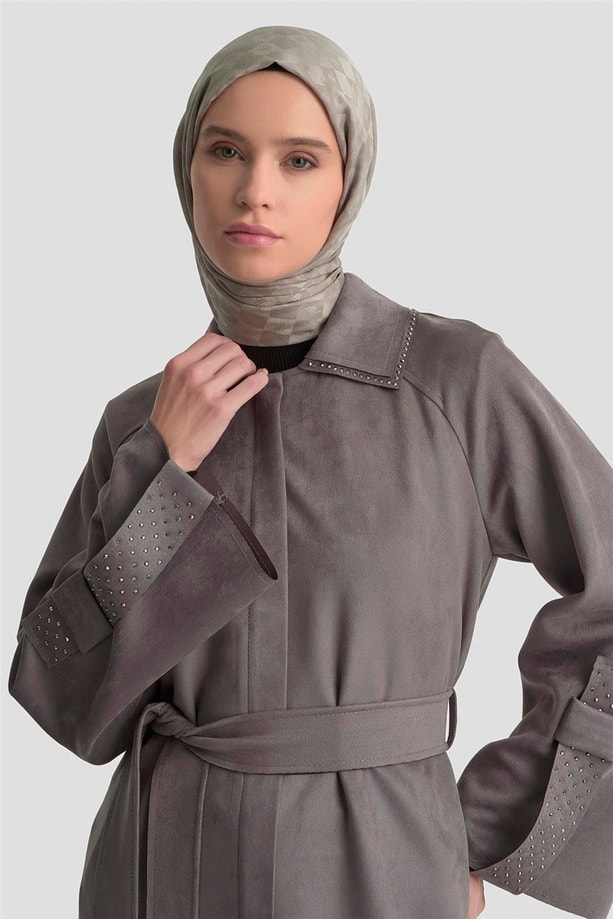 Armine Yapıştırma Detaylı Giy Çık 25K5015 Gri