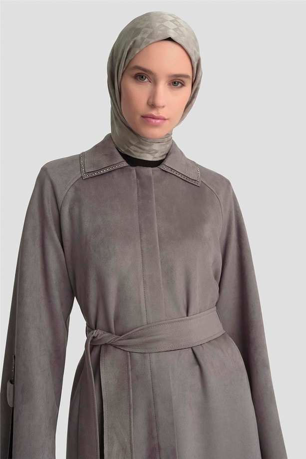 Armine Yapıştırma Detaylı Giy Çık 25K5015 Gri