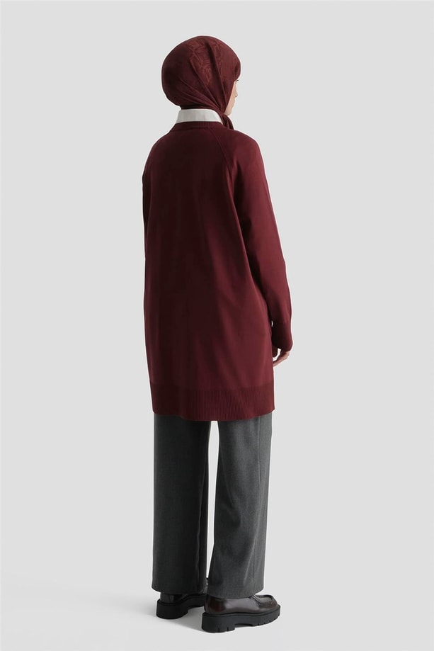 Armine Triko Ceket 25KD5093 Bordo