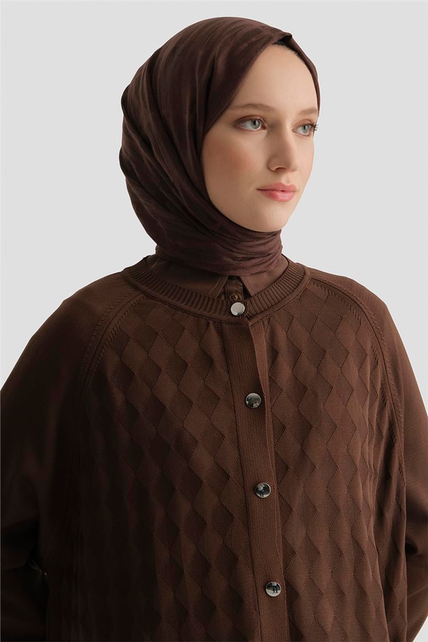 Armine Triko Ceket 25KD5093 Kahve