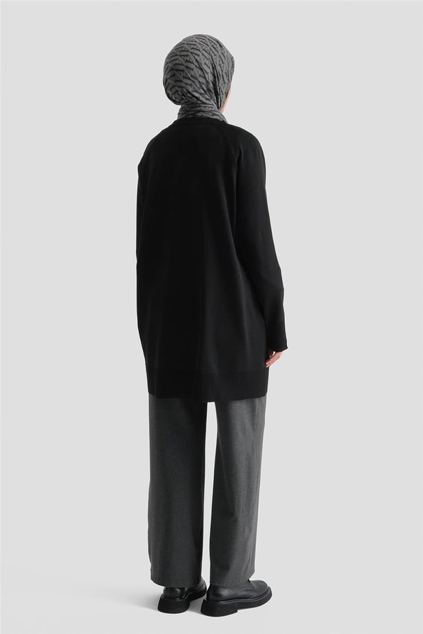 Armine Triko Ceket 25KD5093 Siyah