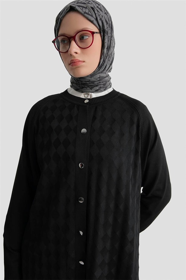 Armine Triko Ceket 25KD5093 Siyah