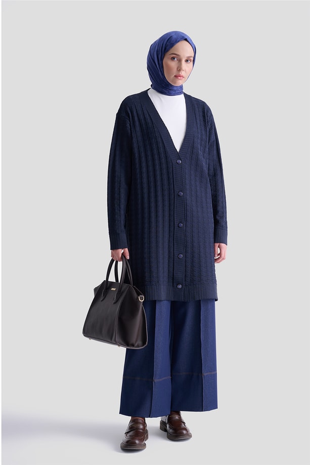 Triko Ceket 25KD5094 Lacivert