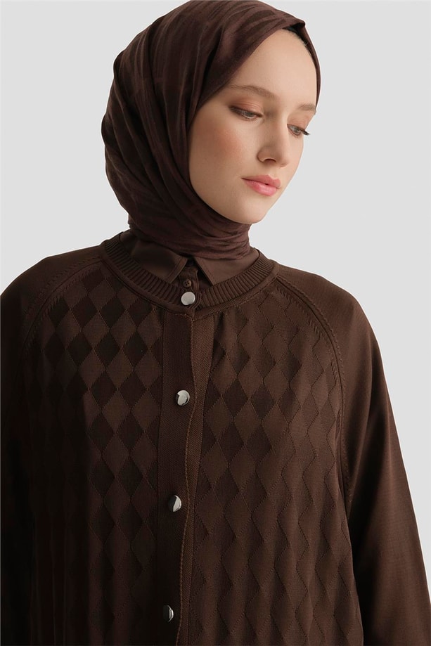 Triko Ceket 25KD5096 Kahve