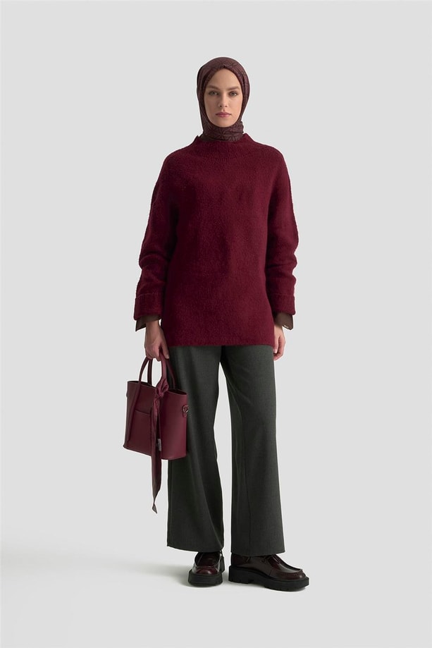 Armine Düz Triko 25KD6001 Bordo