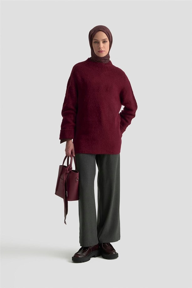 Armine Düz Triko 25KD6001 Bordo