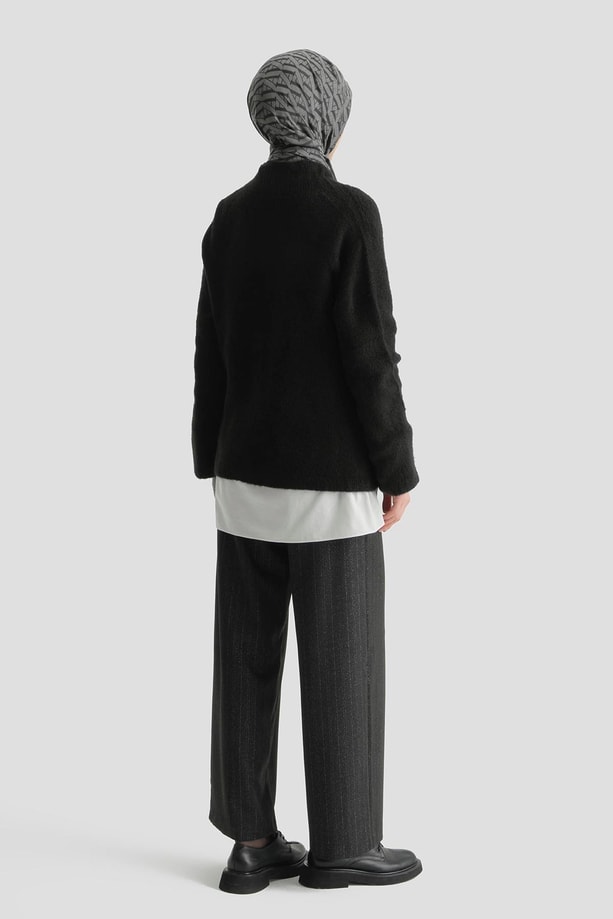 Armine Düz Triko 25KD6001 Siyah