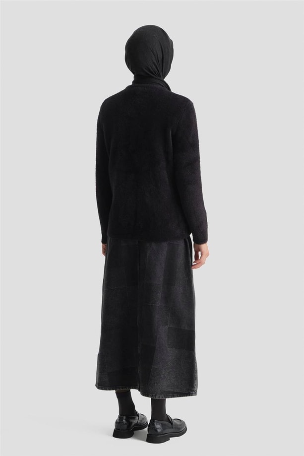 Armine Dokulu Basic Kazak 25KD6025 Siyah