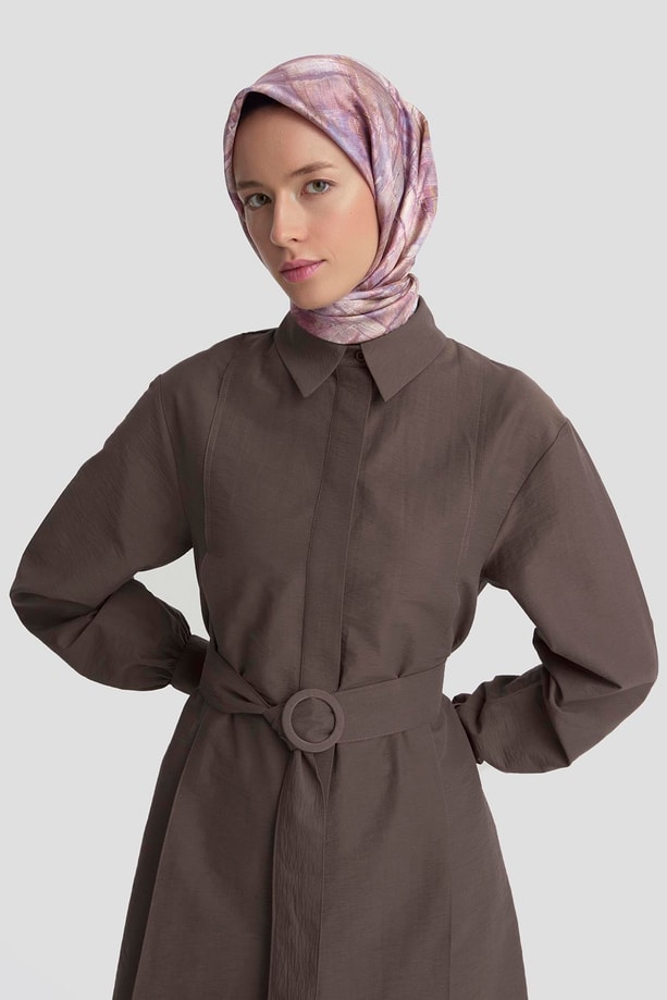 Armine Pileli Pantolonlu Takım 25K6101 Kakao