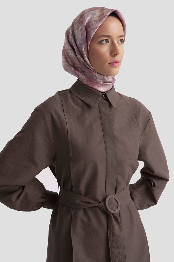 Armine Pileli Pantolonlu Takım 25K6101 Kakao