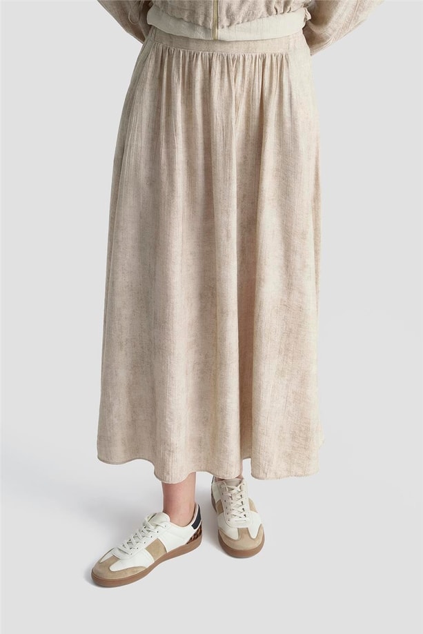 Armine Efekt Kumaşlı Ceketli Takım 25K6105 Vizon